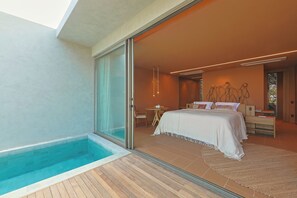 Deluxe Double Room, Ocean View (Cabana Mar) | Beach/ocean view - Origem Patacho Design Hotel (Porto de Pedras)