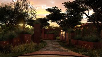 Majoituspaikan sisäänkäynti