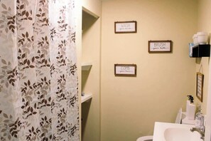 Shower, hair dryer, shampoo - Rooftop Patio & Games in Historic Highlands (Louisville)