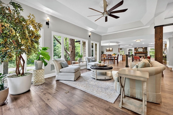Formal living room at front door entry