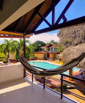 Standard Quadruple Room, Pool View | Balcony view