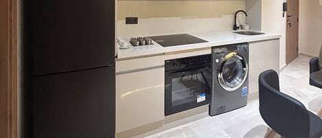 Microwave, oven, stovetop, dishwasher