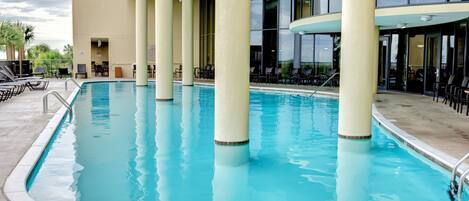 Indoor pool, a heated pool