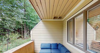 Updated ground floor condo w/ patio, fireplace, ski locker, door to door shuttle