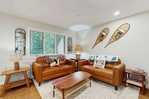 TV, fireplace - Updated ground floor condo w/ patio, fireplace, ski locker, door to door shuttle (Stratton)