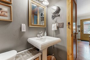 Hair dryer, towels