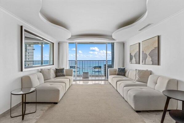 Appartement Supérieur, vue plage | Coin séjour