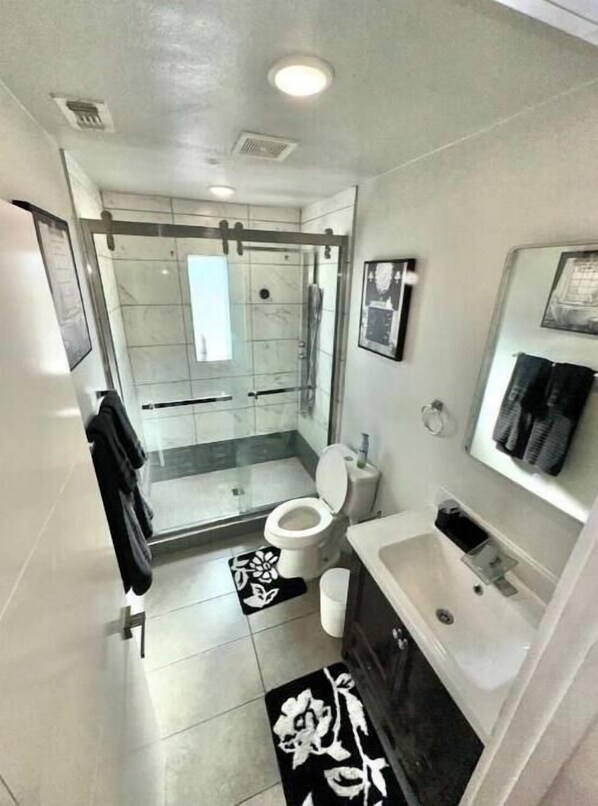 Shower, hair dryer