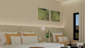 Quarto casal ou duplo clássico | Cofres nos quartos, cortinas blackout, Wi-Fi de cortesia