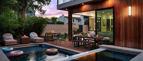 Outdoor pool, a heated pool