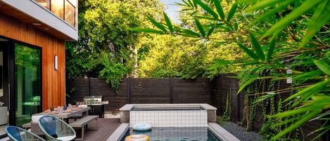 Piscine extérieure, piscine chauffée