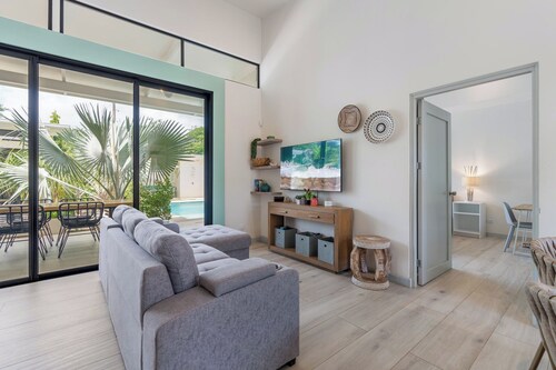 Sprawling Modern Property with a Tranquil Outdoor Living Space, swimming pool, and a private Casita