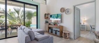 Sprawling Modern Property with a Tranquil Outdoor Living Space, swimming pool, and a private Casita