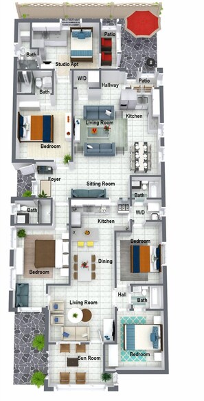 Floor plan - Coastal Pleasure- 3 bedrooms (Saint Ann's Bay)