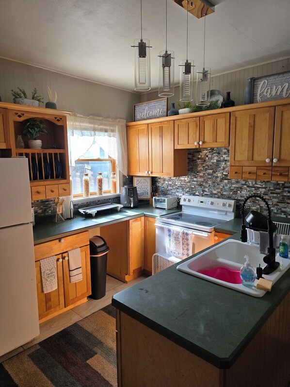 Microwave, oven, stovetop, dishwasher