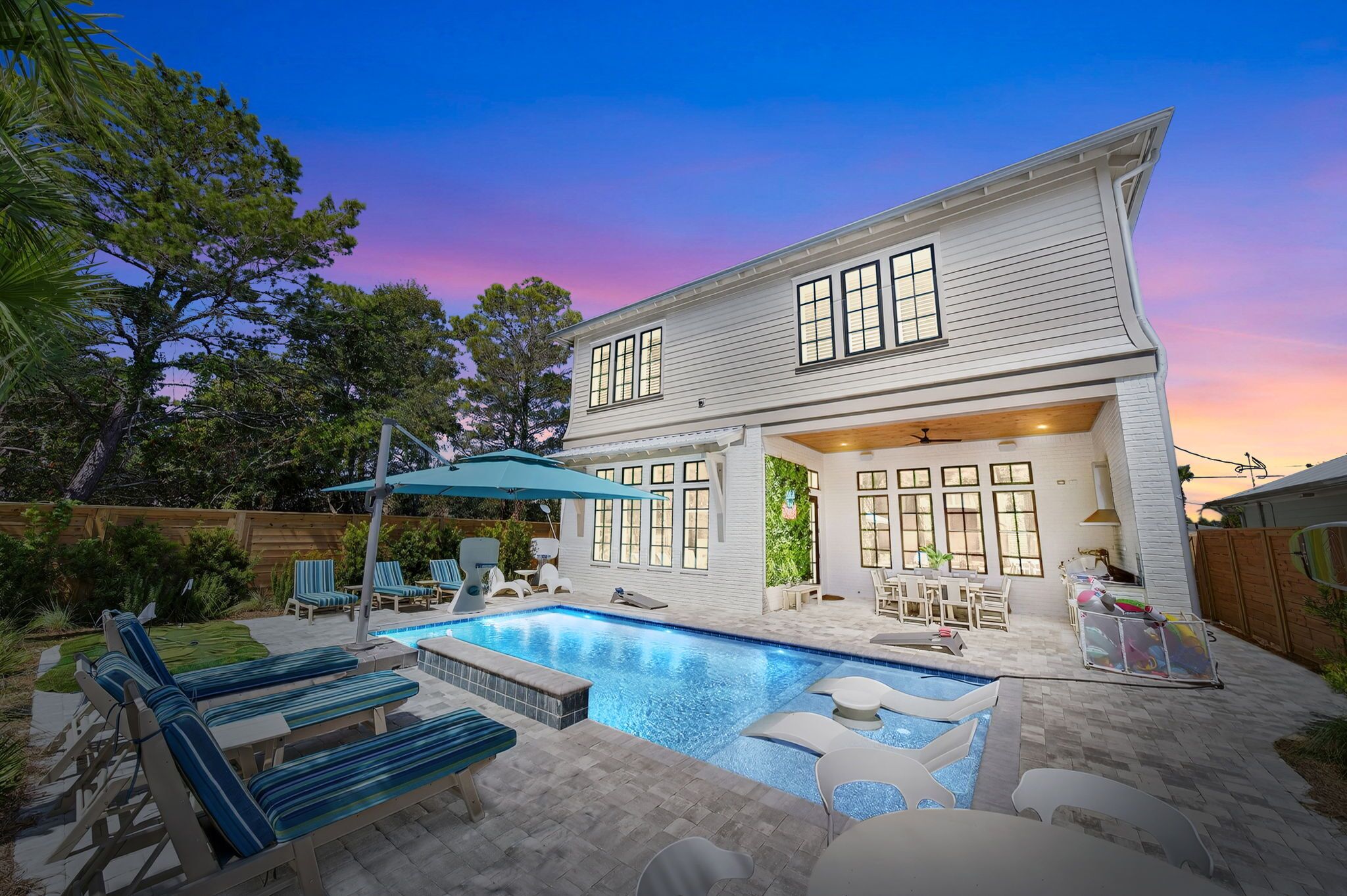 Outdoor pool, a heated pool