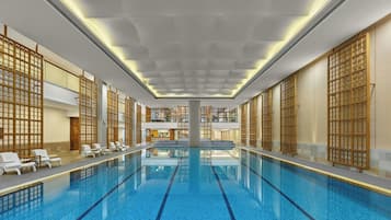 Indoor pool, outdoor pool, open 6:00 AM to 11:30 PM, pool loungers