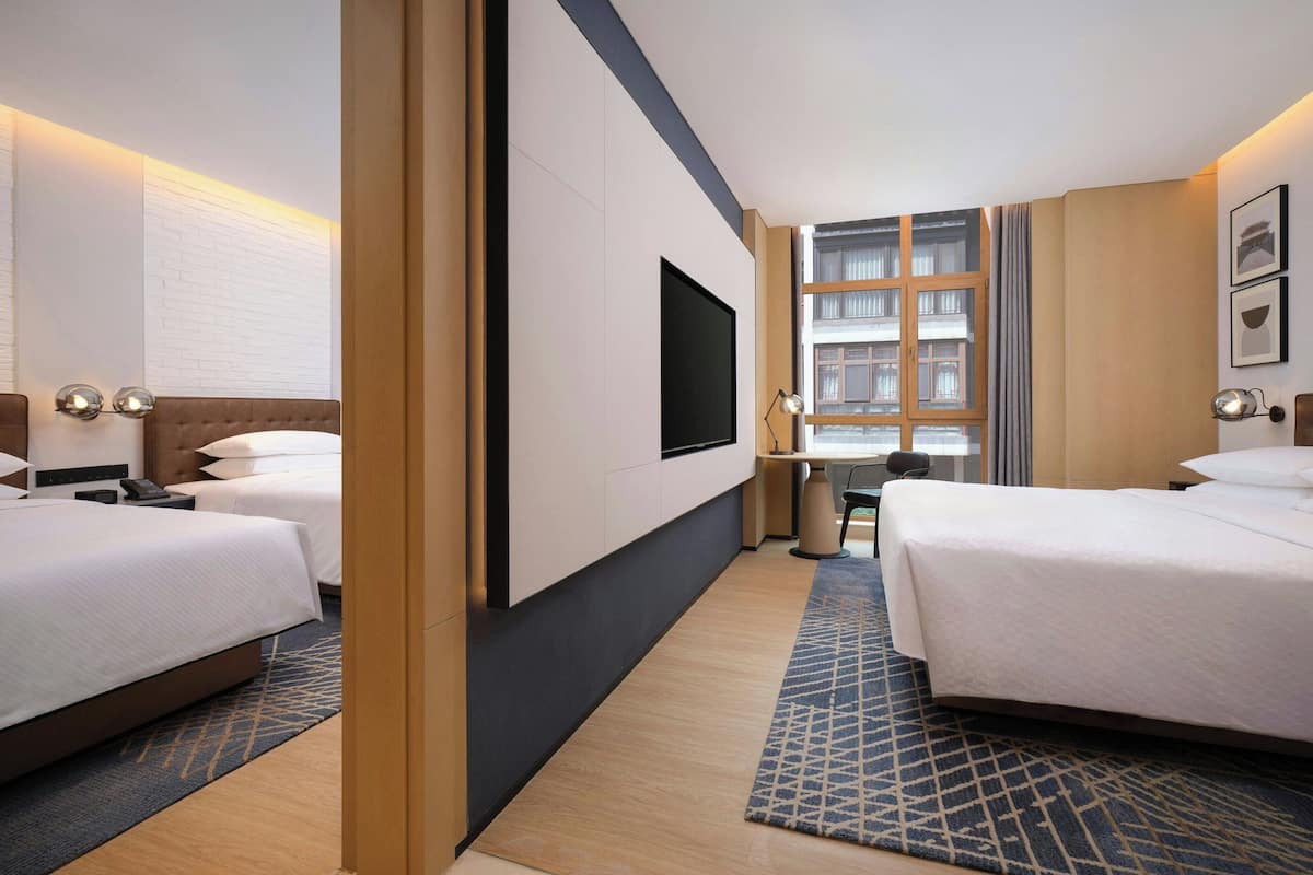Standard Room, 2 Double Beds, City View | Free WiFi