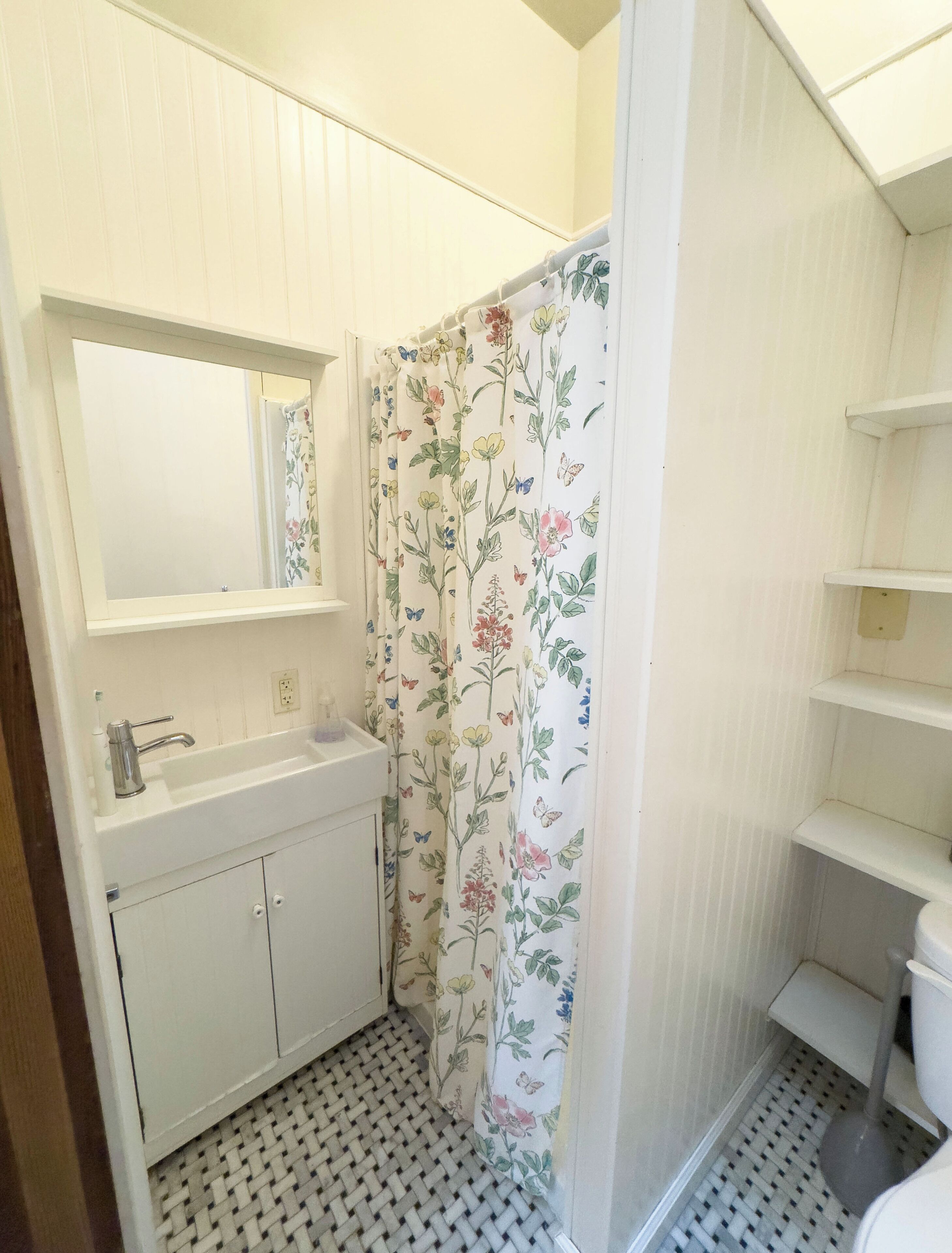 Shower, towels, toilet paper