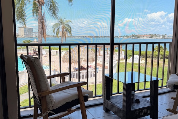Peaceful seating for morning coffee or evening wind down