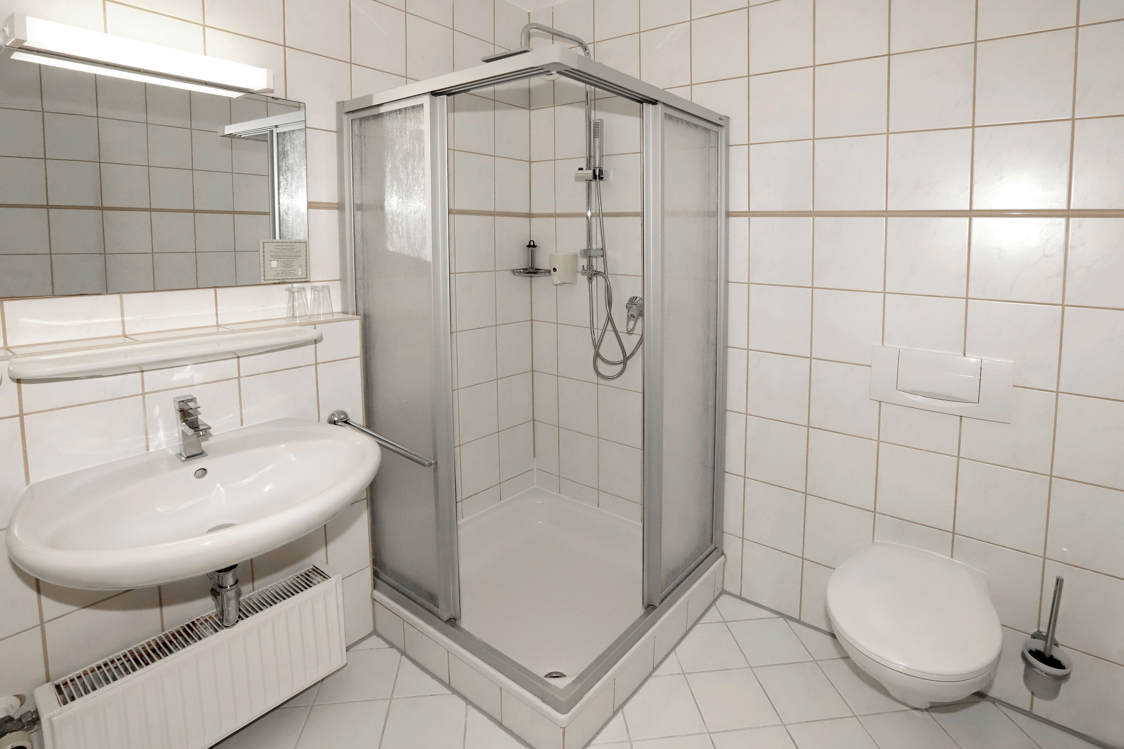 Bathroom | Shower, hair dryer, towels, soap