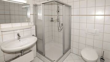 Bathroom | Shower, hair dryer, towels, soap