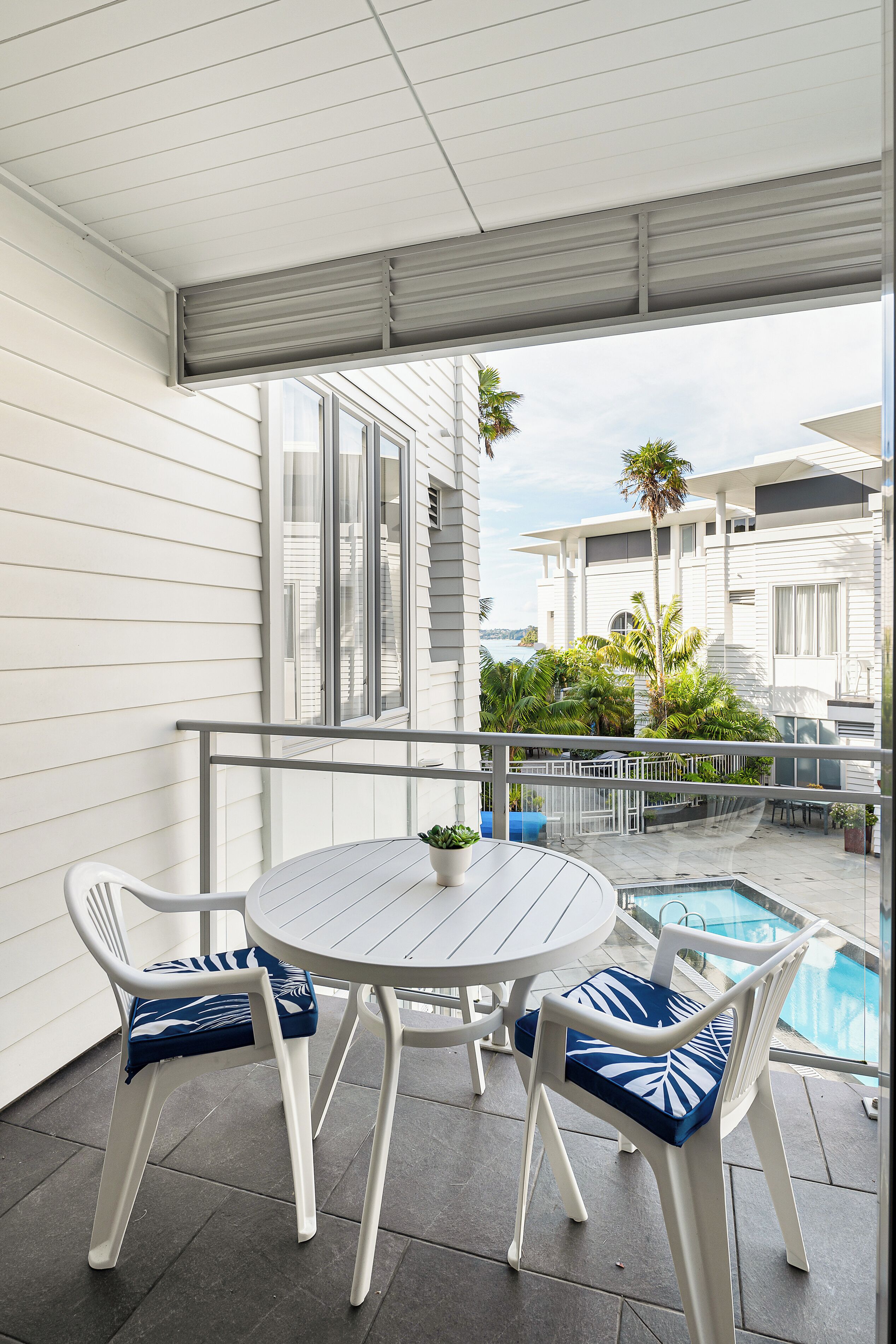 Deluxe Apartment, 2 Bedrooms, Pool View | Terrace/patio