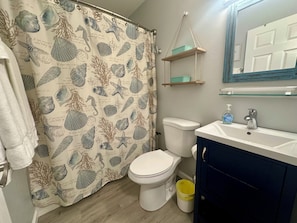 Towels, soap, toilet paper