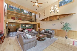 Smart TV, fireplace, video games