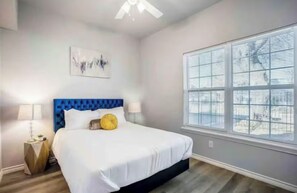 Desk, iron/ironing board, travel crib, free WiFi