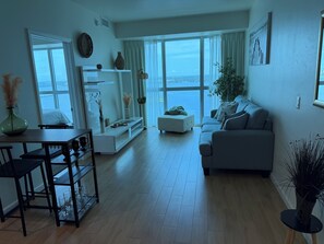 デラックス ルーム オーシャンフロント | リビング エリア