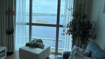 Deluxe Room, Oceanfront | Living area