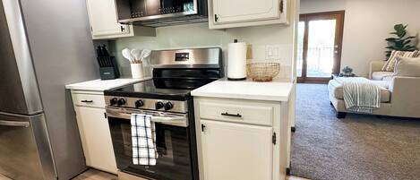 Microwave, oven, stovetop, dishwasher