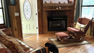 Smart-tv en een open haard