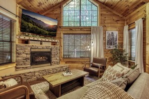 Smart TV, fireplace