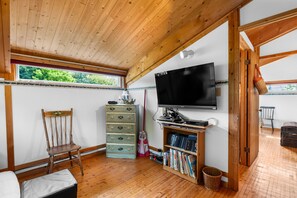 Fernseher, Kamin, DVD-Player
