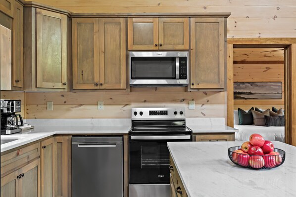 Microwave, oven, stovetop, dishwasher