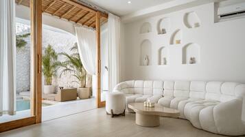 Luxury Villa, 2 Bedrooms, Patio, Pool View | Living room