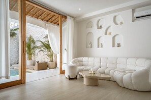 Luxury Villa, 2 Bedrooms, Patio, Pool View | Living room - Villa Estrella Seseh (Munggu)