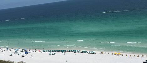 Sun-loungers, beach towels