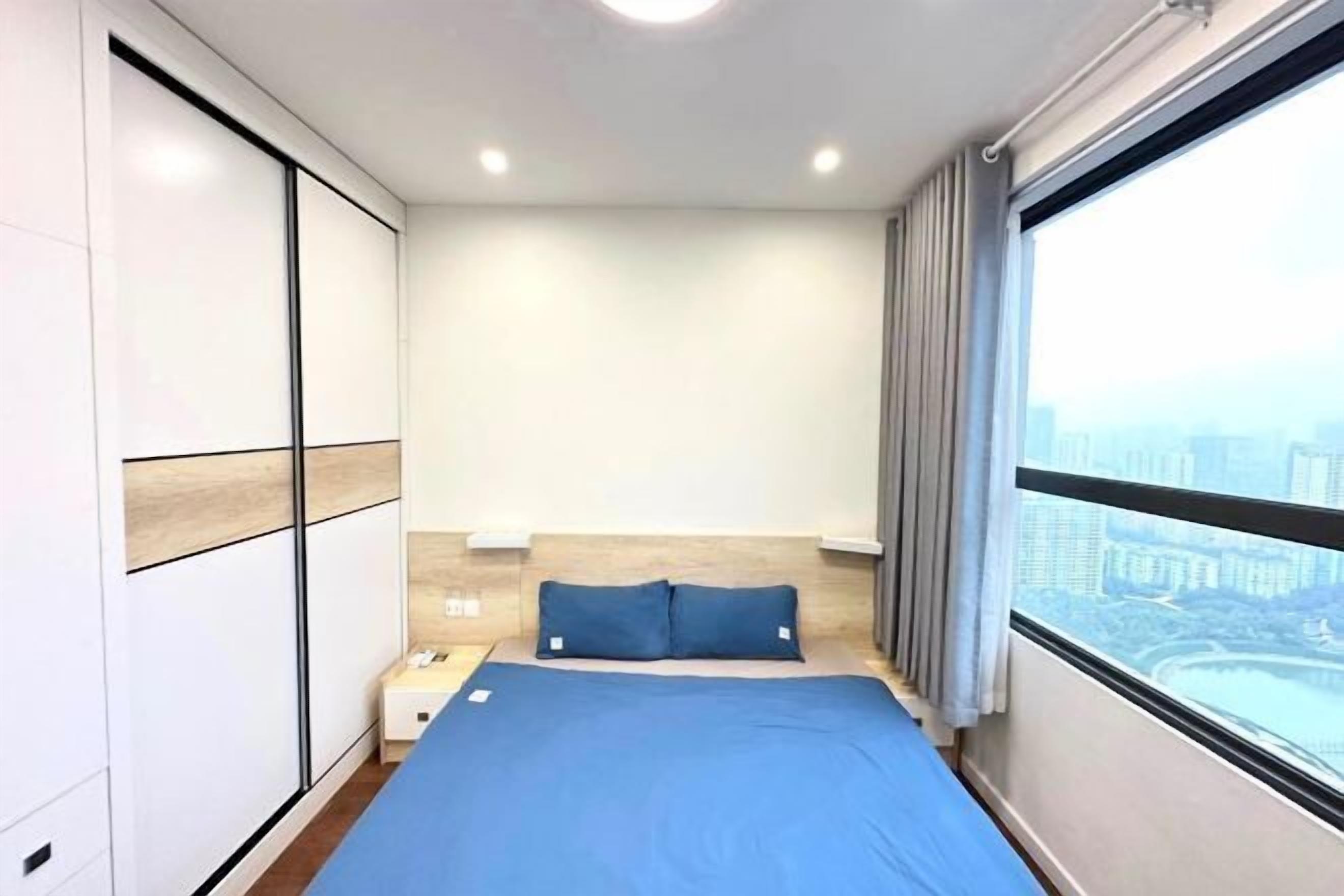 Desk, laptop workspace, blackout drapes, soundproofing