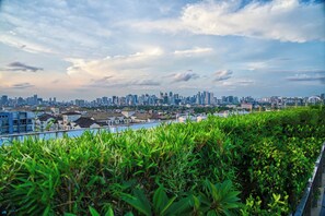 Vue depuis lâhĂ©bergement