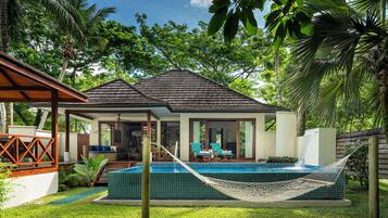 Jungle Sanctuary Pool Villa | Premium bedding, minibar, in-room safe, individually furnished