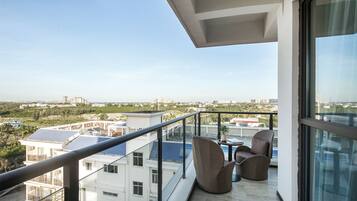 Uitzicht vanaf balkon
