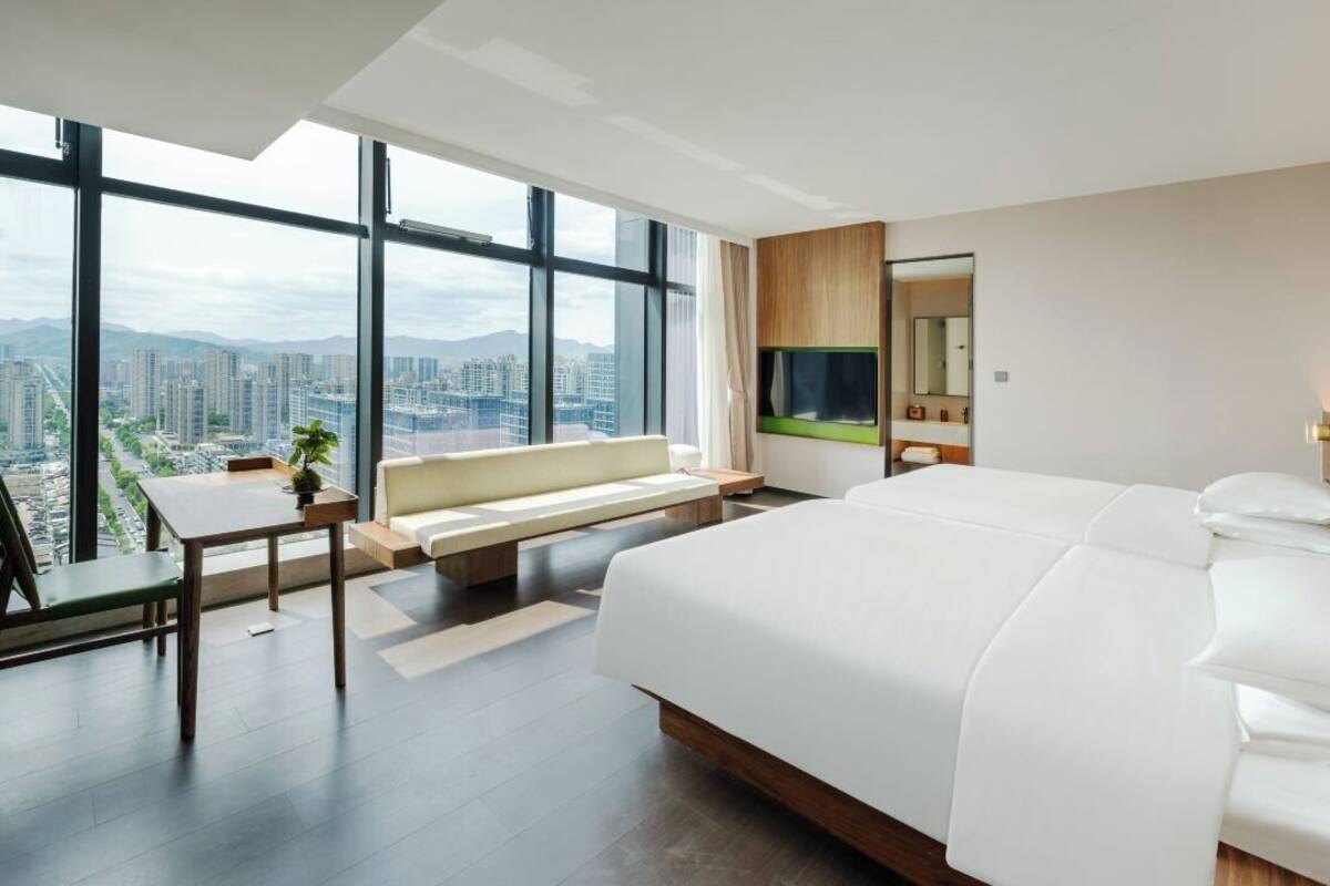Family Twin Room, City View | Blackout curtains, soundproofing, iron/ironing board, free WiFi
