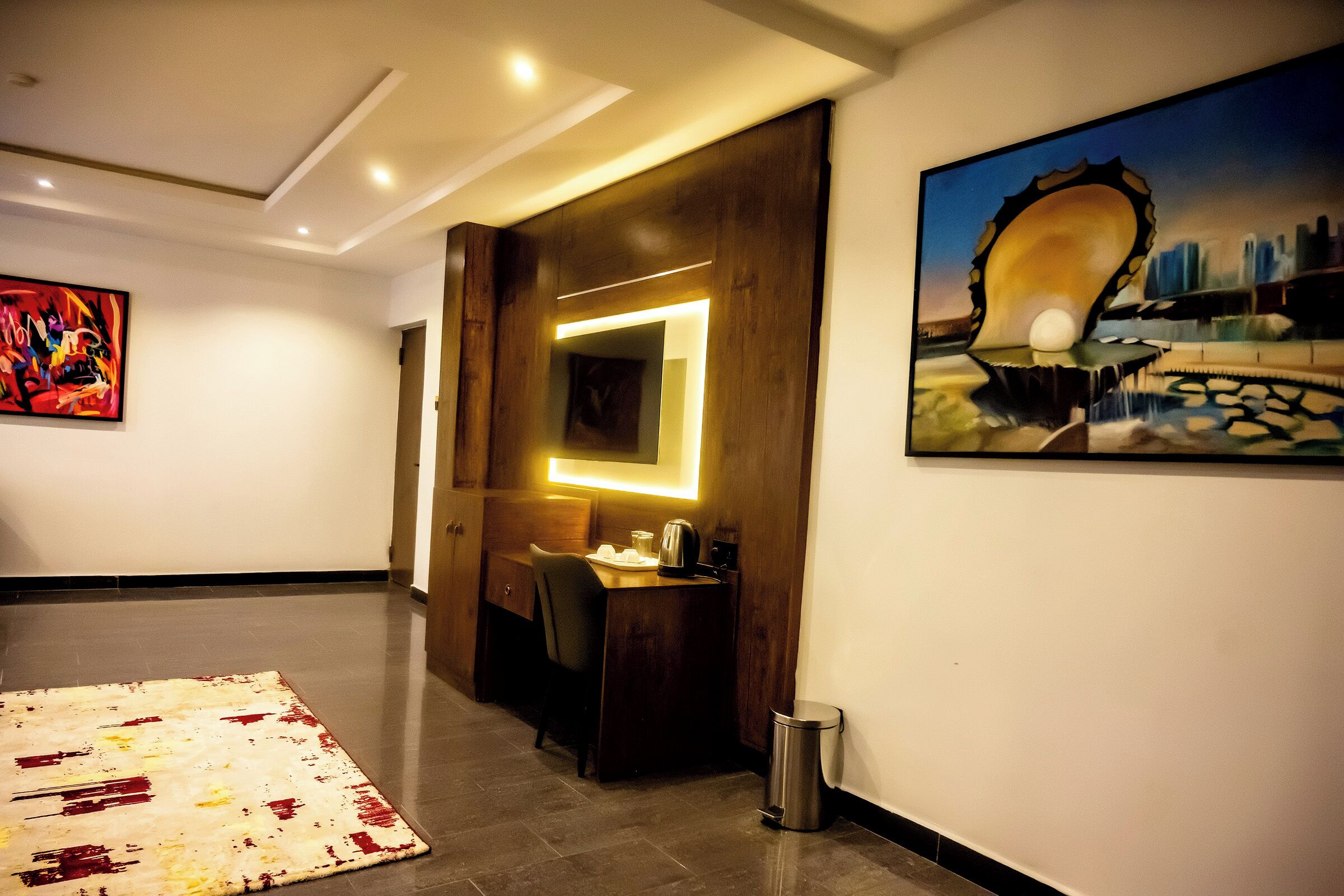 Luxury-Suite, Stadtblick | Wohnbereich