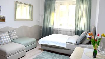 1 soverom, strykejern/-brett, wi-fi og sengetøy