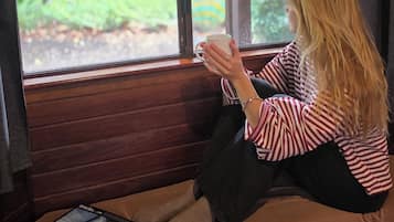 Desk, laptop workspace, iron/ironing board, free WiFi