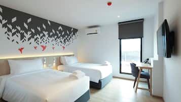 Deluxe Twin Room, City View | In-room safe, desk, free WiFi