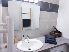 Shower, hair dryer